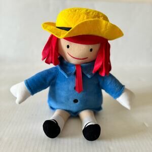 Kohls Cares Madeline's Christmas Plush Doll 14” Stuffed Reading Blue Coat Yellow